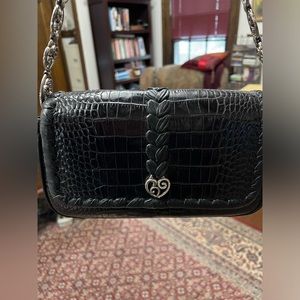 Brighton Croc Embossed and Leather Bag